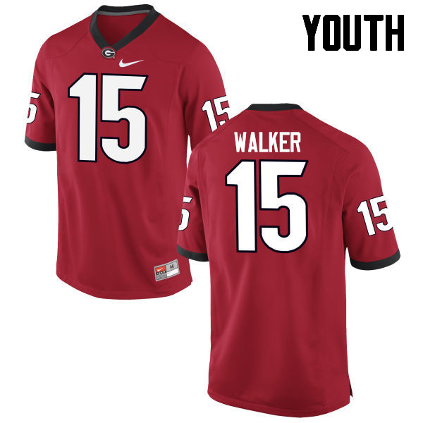 Youth Georgia Bulldogs #15 DAndre Walker College Football Jerseys-Red